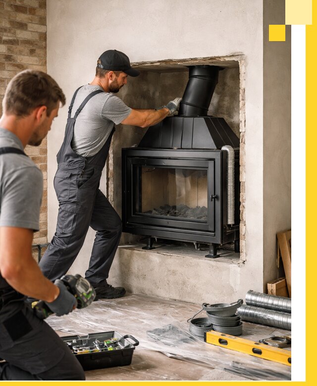 Установка каминных топок в Балакове: монтаж, подключение