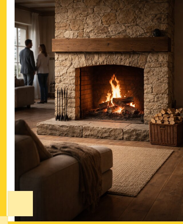 Открытые камины под ключ в Балакове от 152655 р. ЭриданБлк