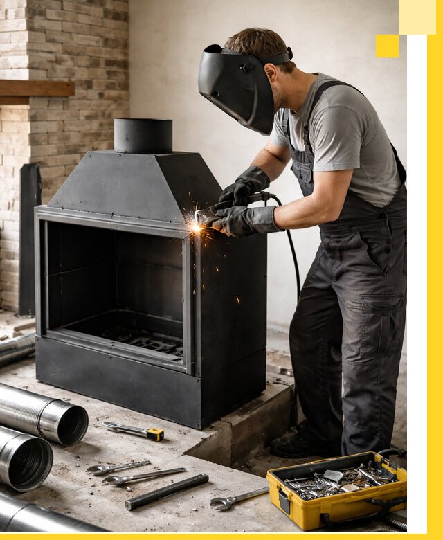 Продажа и установка металлических каминов в Балакове под ключ