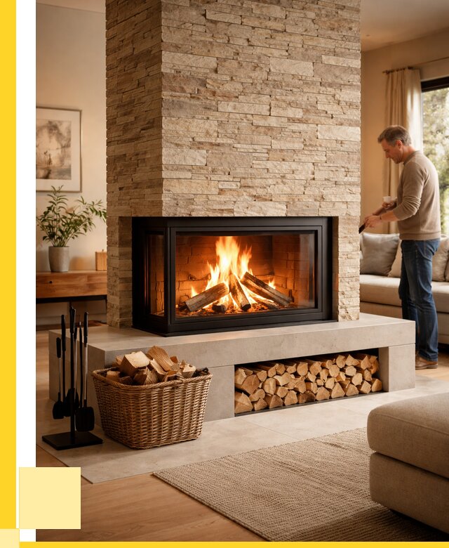 Дровяной камин под ключ в Балакове от 203540 р. | ЭриданБлк