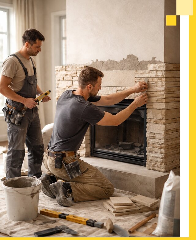 Установка и монтаж каминов для загородного дома в Балакове