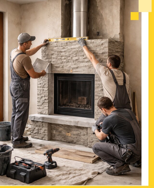 Профессиональный монтаж каминов под ключ в Балакове для дома