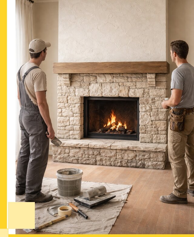 Отделка каминов в Балакове от 6615 р. под ключ | ЭриданБлк