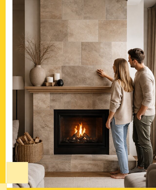 Облицовка каминов керамогранитом в Балакове от 4580 р. | ЭриданБлк