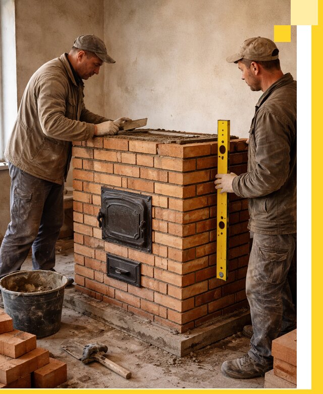 Отопительные печи под ключ в Балакове, установка и сборка