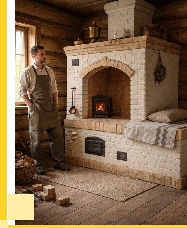 Русские печи с лежанкой под ключ в Балакове от 152655 р. ЭриданБлк