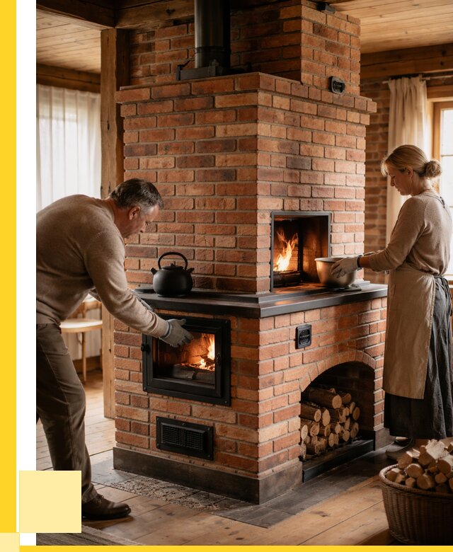 Печи для загородного дома под ключ в Балакове от 81416 р. | ЭриданБлк