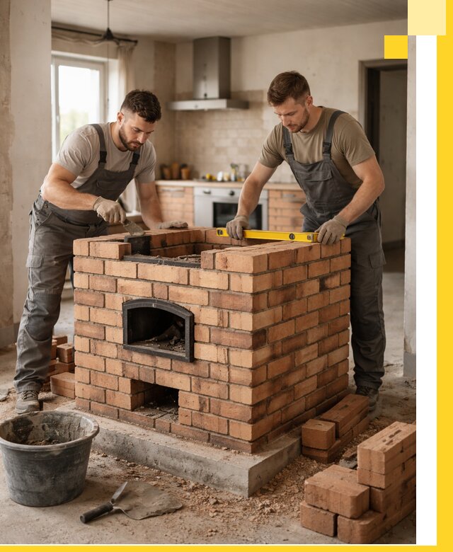 Установка и монтаж печей в частном доме в Балакове под ключ