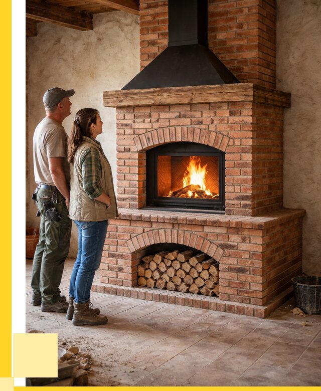 Печи камины из кирпича в Балакове от 122124 р. | ЭриданБлк