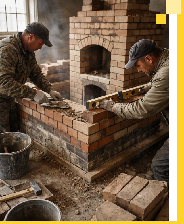 Изготовление и монтаж печей и каминов из кирпича в Балакове