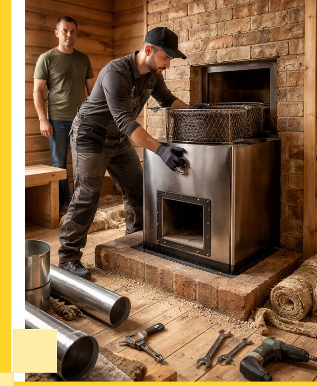 Монтаж банных печей под ключ в Балакове от 18319 р., ЭриданБлк