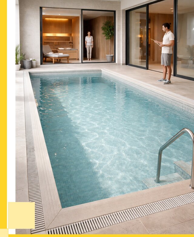 Отделка бассейна пленкой ПВХ в Балакове от 3562 р. - ЭриданБлк