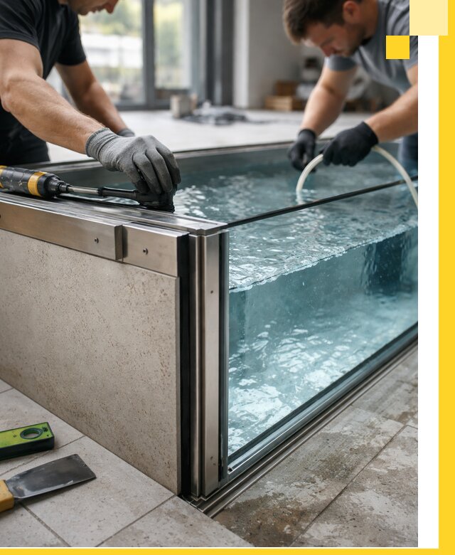 Проектирование и монтаж стеклянных бассейнов в Балакове