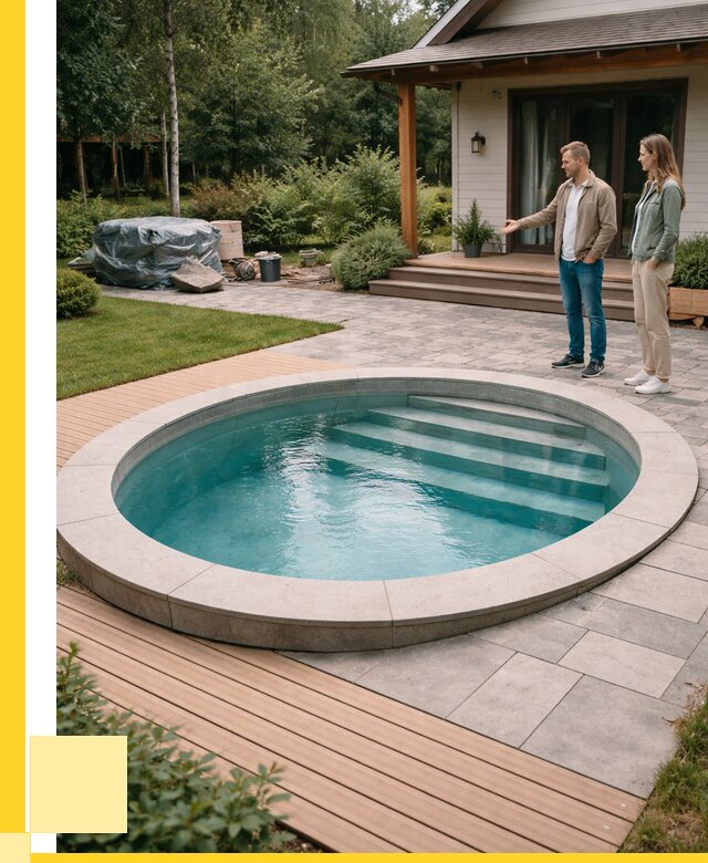 Бассейн на даче под ключ в Балакове от 203540 р., ЭриданБлк