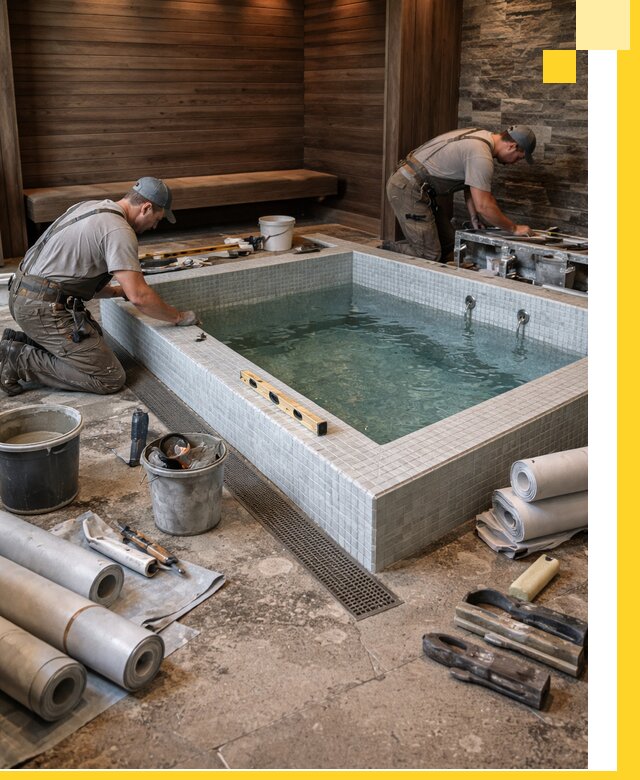 Установка и строительство бассейнов для сауны в Балакове