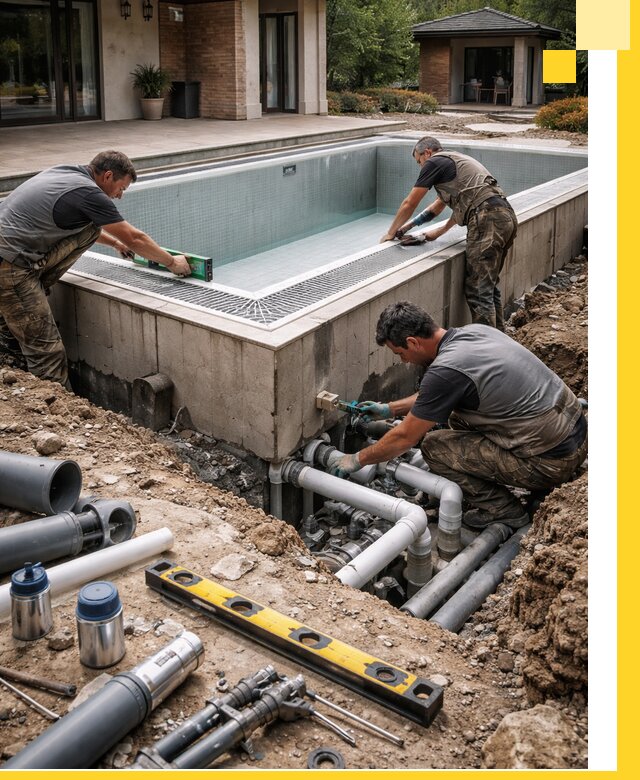 Строительство переливных бассейнов в Балакове под ключ