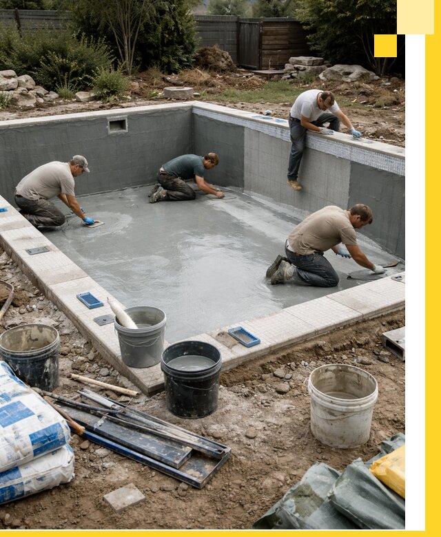 Изготовление и монтаж чаши бассейна под ключ в Балакове