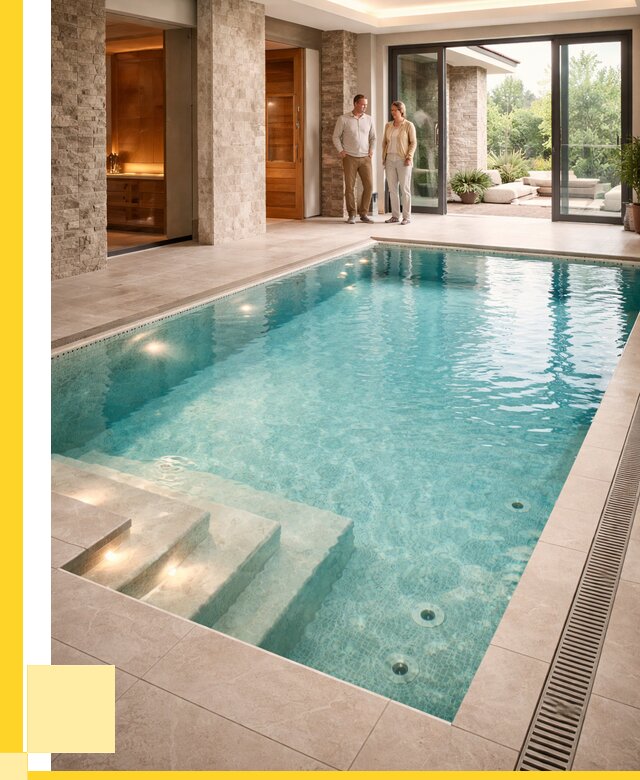 Бассейн во дворе в Балакове: проект, отделка от 1221240 р. | ЭриданБлк