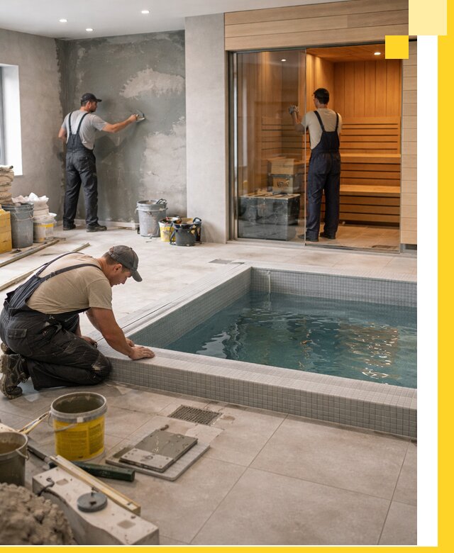 Проектирование и строительство сауны с бассейном в Балакове