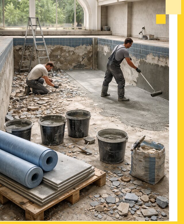 Реконструкция бассейнов в Балакове: ремонт, гидроизоляция