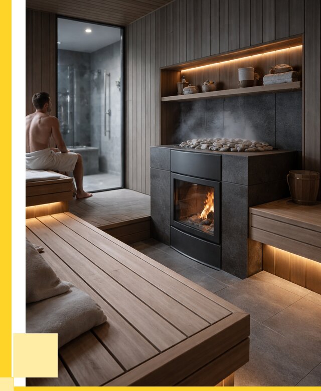 Проект сауны в частном доме в Балакове от 35620 р. | ЭриданБлк
