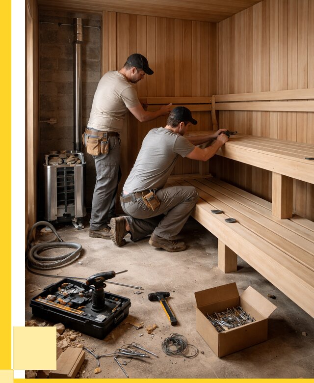 Монтаж саун под ключ в Балакове от 122124 р. | ЭриданБлк