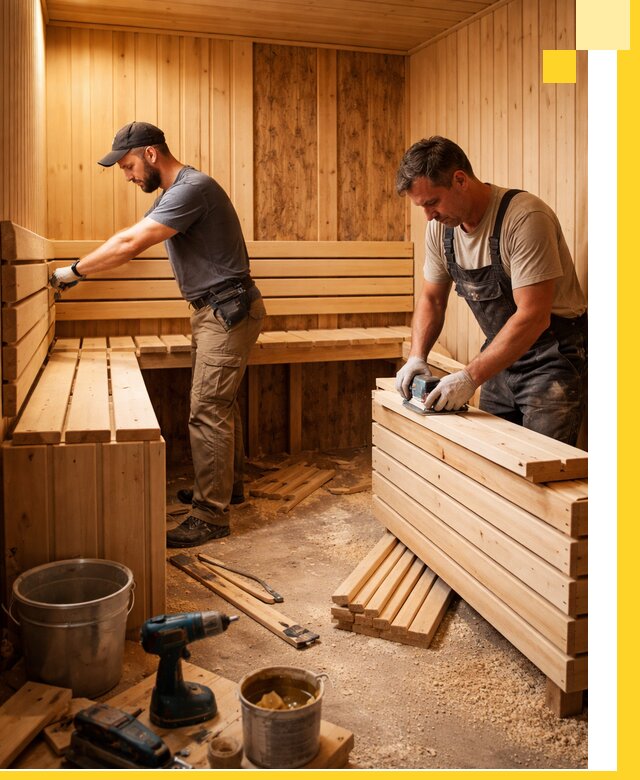 Профессиональный комплексный ремонт саун под ключ в Балакове