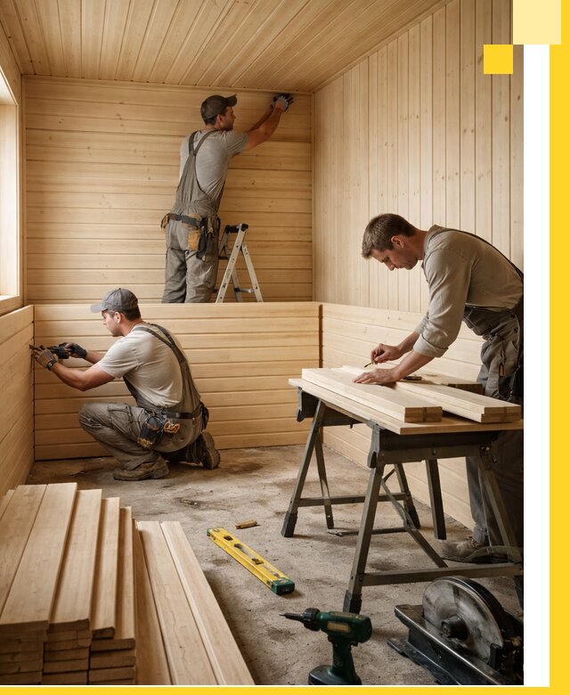 Обшивка саун в Балакове из натуральной древесины под ключ