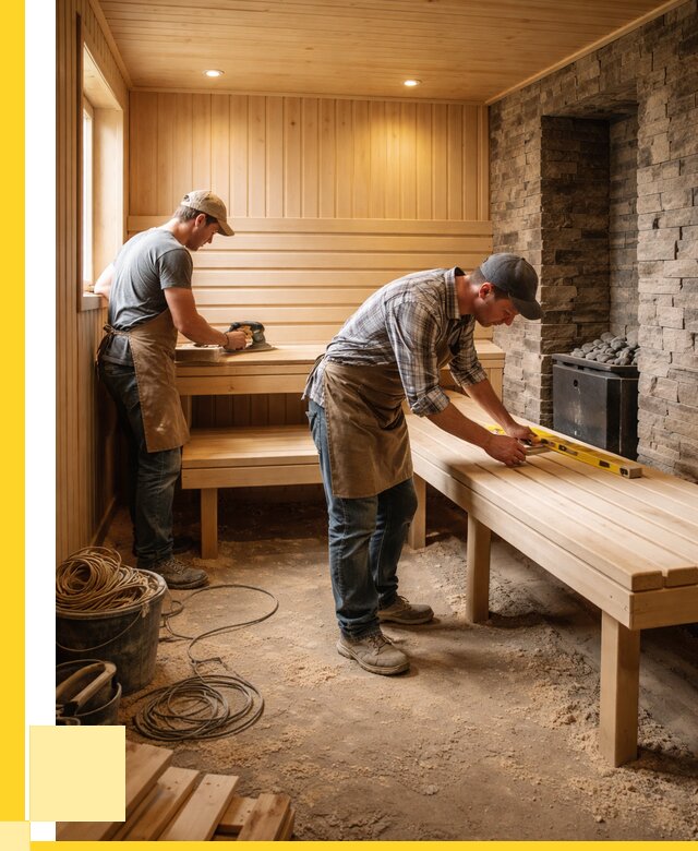 Отделка бани в Балакове: внутренняя отделка от 3053 р. | ЭриданБлк