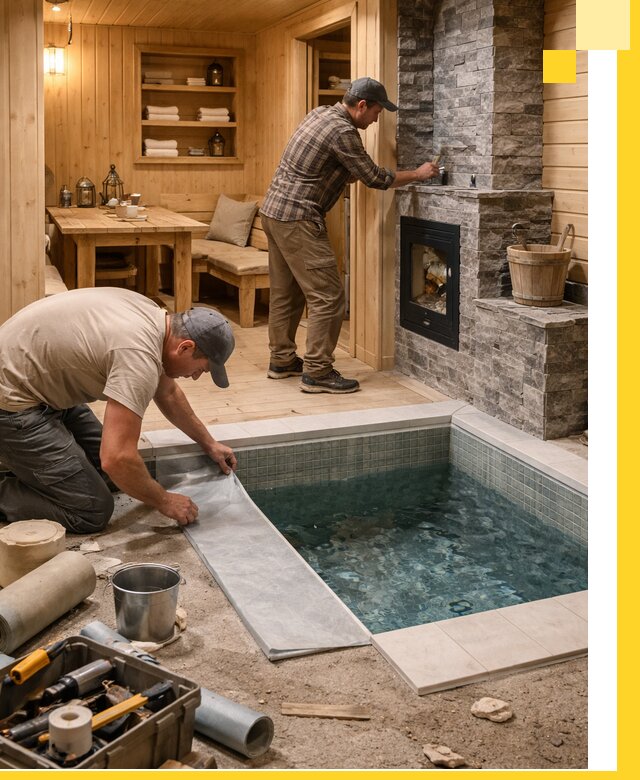 Строительство бань с комнатой отдыха под ключ в Балакове