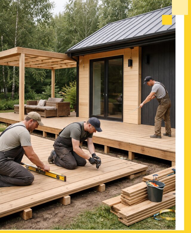 Строительство бань с террасой и бассейном под ключ в Балакове