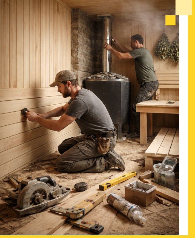 Полное строительство и оснащение парных под ключ в Балакове