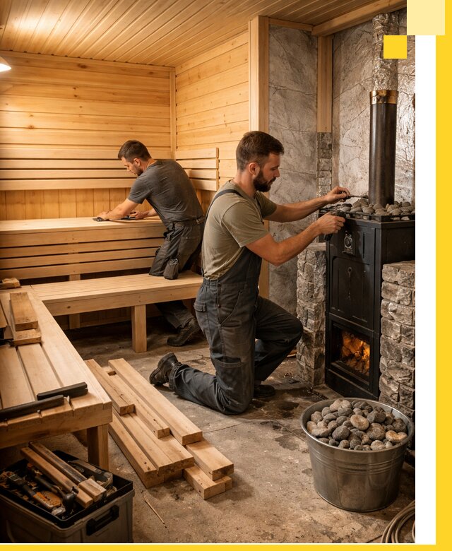 Дизайн и строительство интерьеров бань под ключ в Балакове