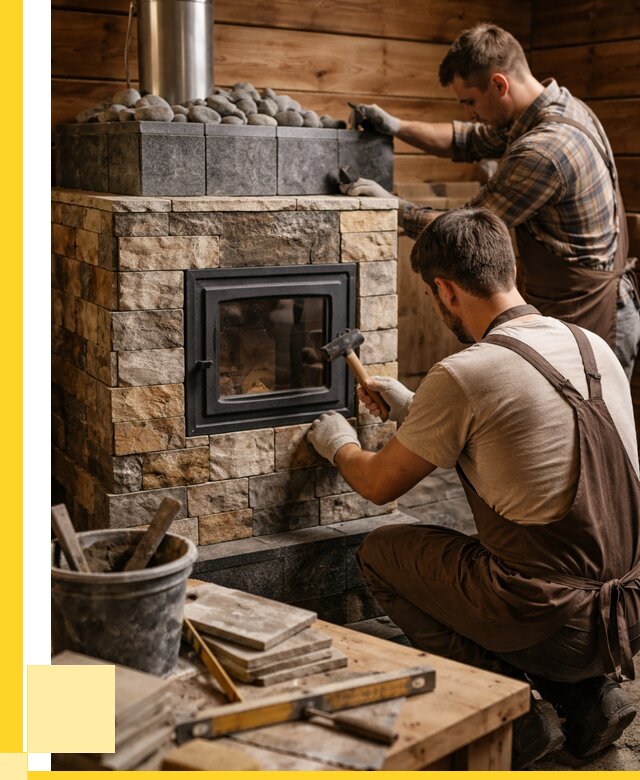 Облицовка банной печи в Балакове от 15266 р. | ЭриданБлк