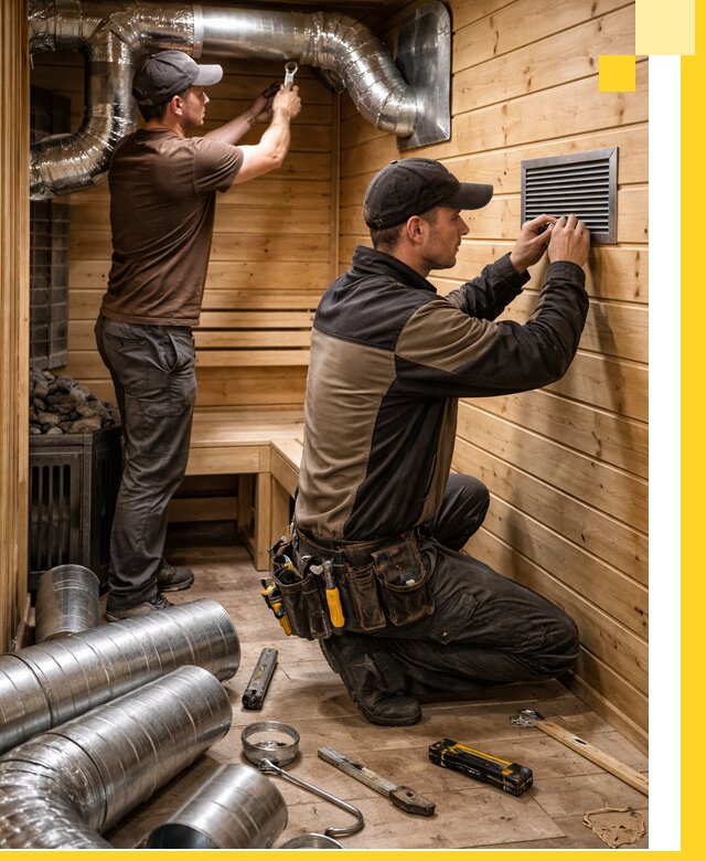 Проектирование и монтаж вентиляции бани в Балакове под ключ