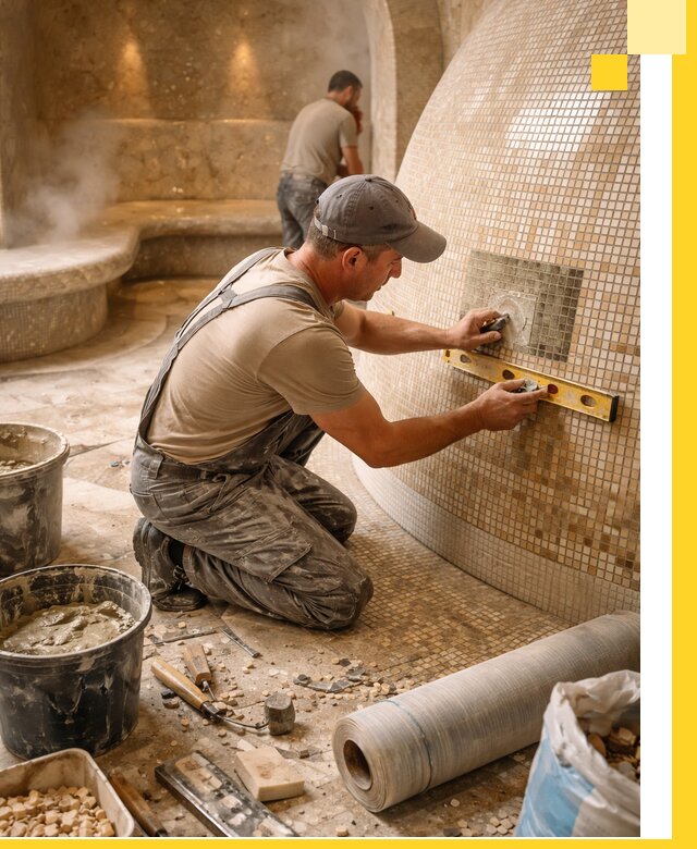 Хамам под ключ в Балакове: проектирование, строительство, отделка