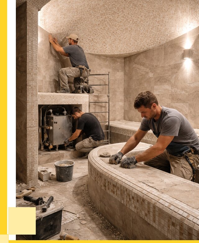 Монтаж хамамов под ключ в Балакове от 254425 р. ЭриданБлк