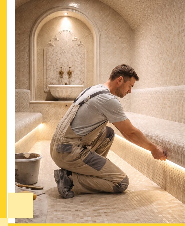 Отделка хамамов под ключ в Балакове от 5597 р. | ЭриданБлк