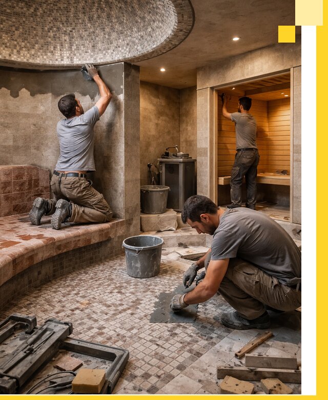 Проект и строительство хамама бани и сауны под ключ в Балакове