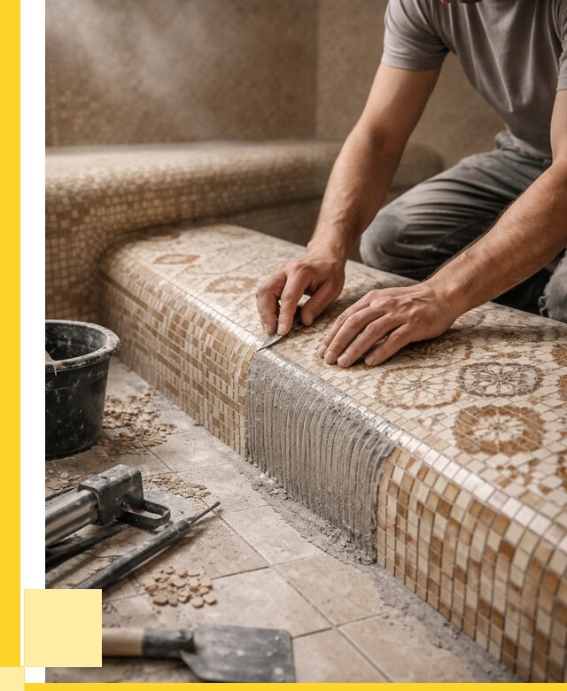 Плитка для хамама под ключ в Балакове от 3562 р. | ЭриданБлк